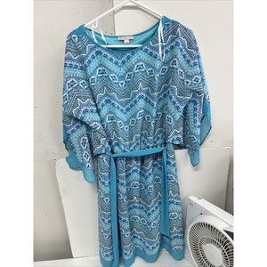 Established 1962 Blue Floral Dress Size 12 - Used Gently Worn